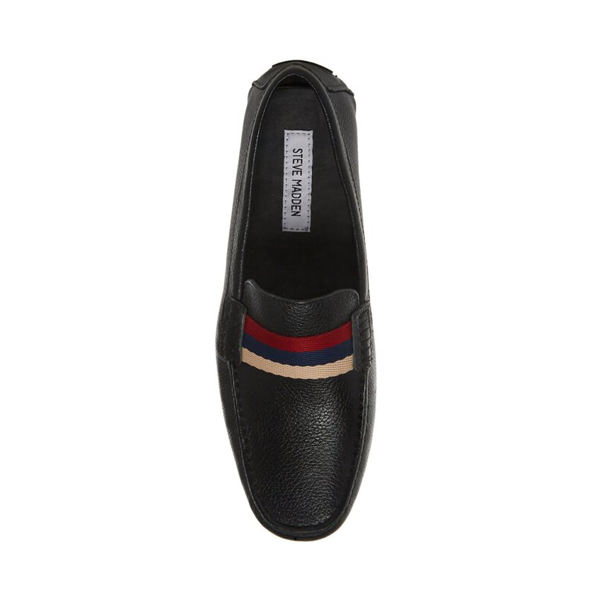 Loafers Steve Madden Baz Cuero Hombre Negras | ES SI9140